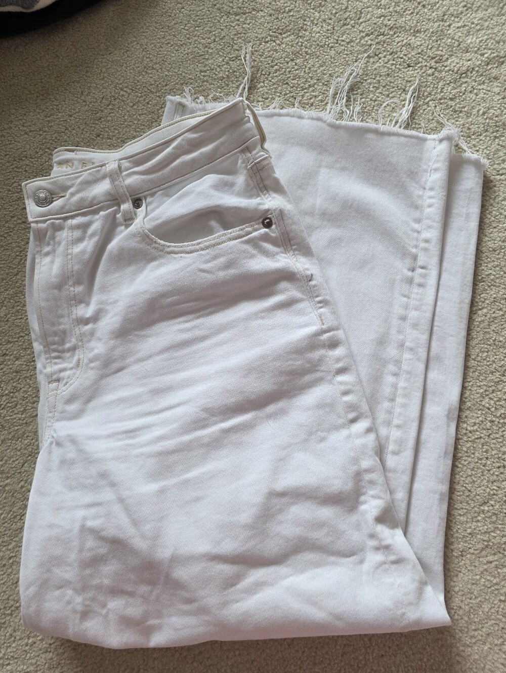 Wide Leg White Jeans